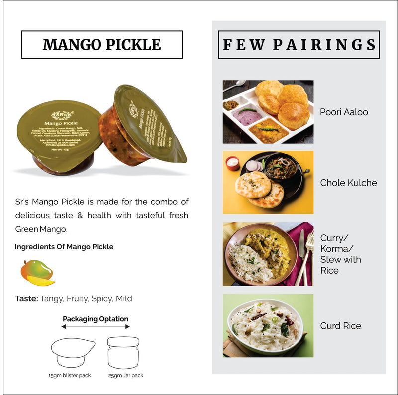 DELICASIA (SR's) ASSORTED (MIX, MANGO & LEMON SWEET) PICKLE 15 gm CHOTU PACK (PACK OF 48) BLISTER PACK. PORTION PACK. INDIAN FLAVOR. NO ARTIFICIAL COLOR AND FLAVORS. GLUTEN FREE. 77 YEARS OF TRUST - DELICASIA : Homemade Pickle,Hotel and Restaurant