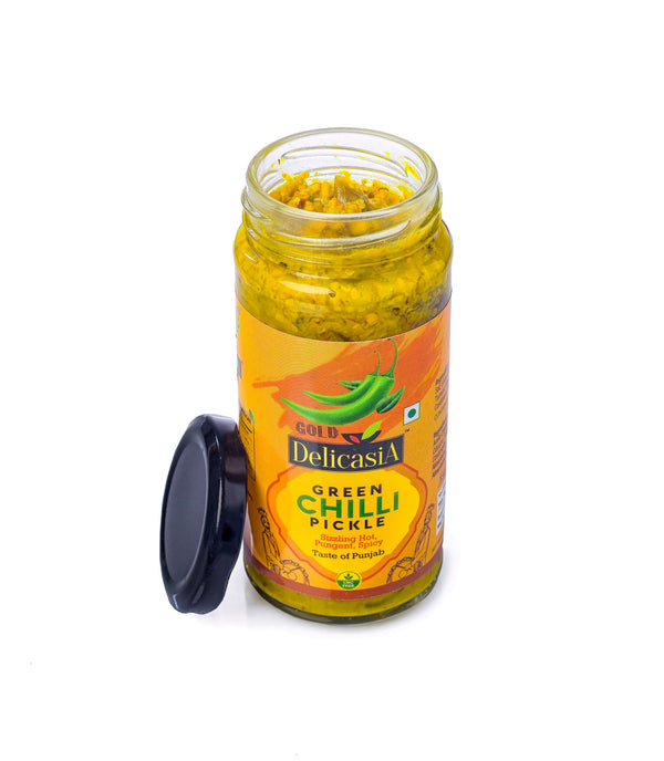 Green Chilli Pickle 250gm - DELICASIA